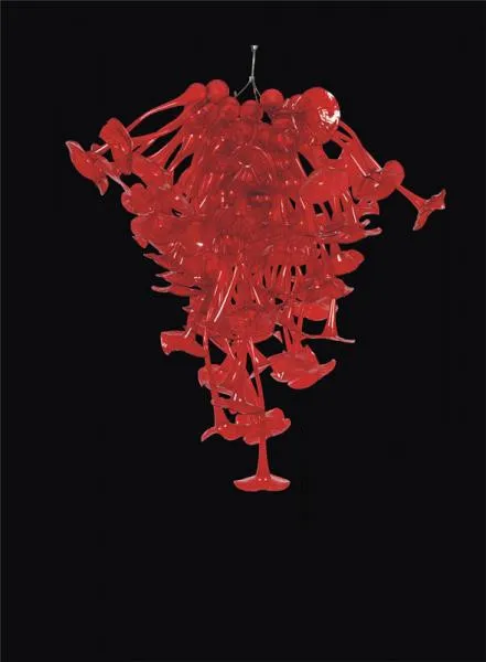 

Red 110/220v AC Led Stylish Chandelier Home Light Decor Murano Glass Art
