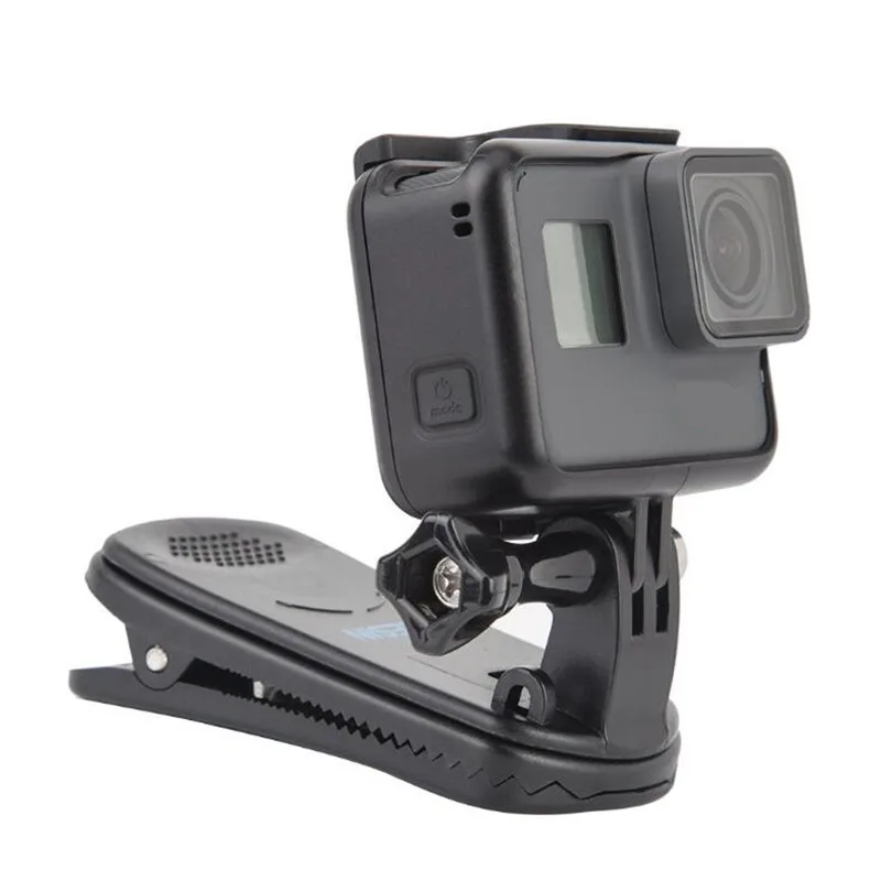 TELESIN экшн камера рюкзак зажим для GoPro Hero 6 5 4 3 360 поворотный Крепление Go Pro Xiaomi Yi 4K SJCAM
