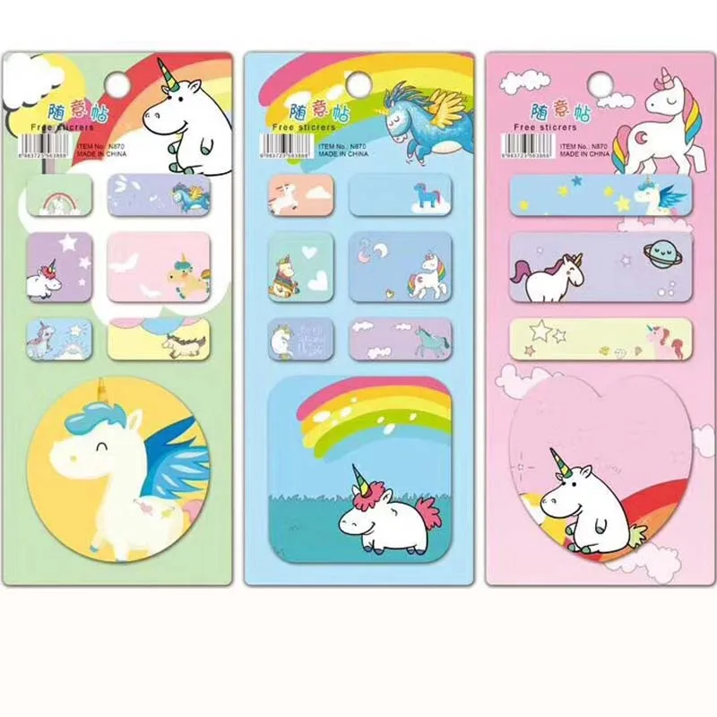 

Unicorn N Times Memo Pad Cute Flamingo Cactus Sticky Notes Notepad Bookmark Stationery stickers Gift school supplies