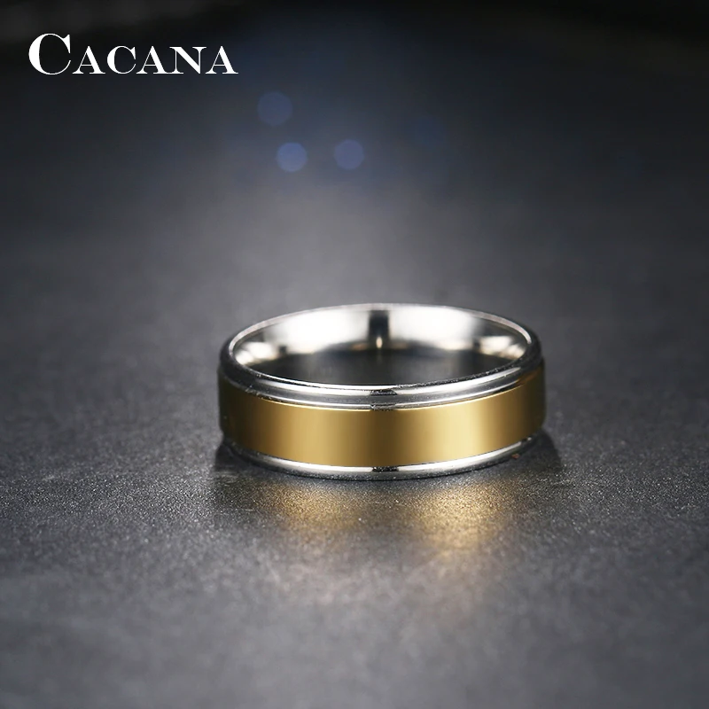 Кольца CACANA из нержавеющей стали для женщин Трендовое кольцо свадьбы