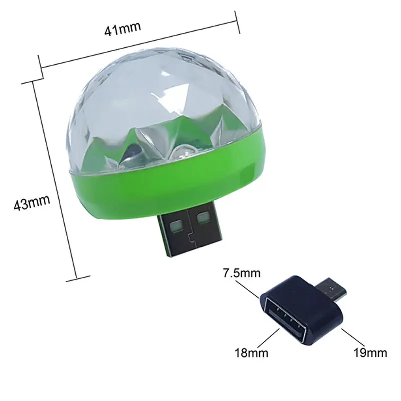 Мини USB магический шар красочный свет для мобильного телефона украшение
