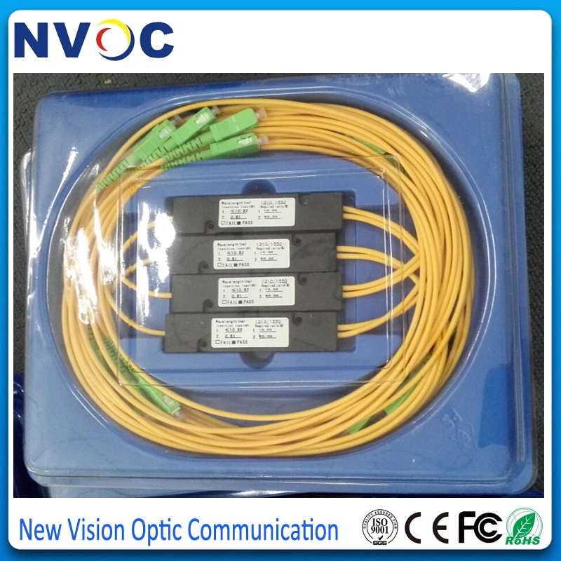 8 шт./лот 10/90 1X2 FBT волоконная муфта SM двойное окно 1310/1550 2 0 мм 1 м ABS: 90*20*10 SC/APC 1*2