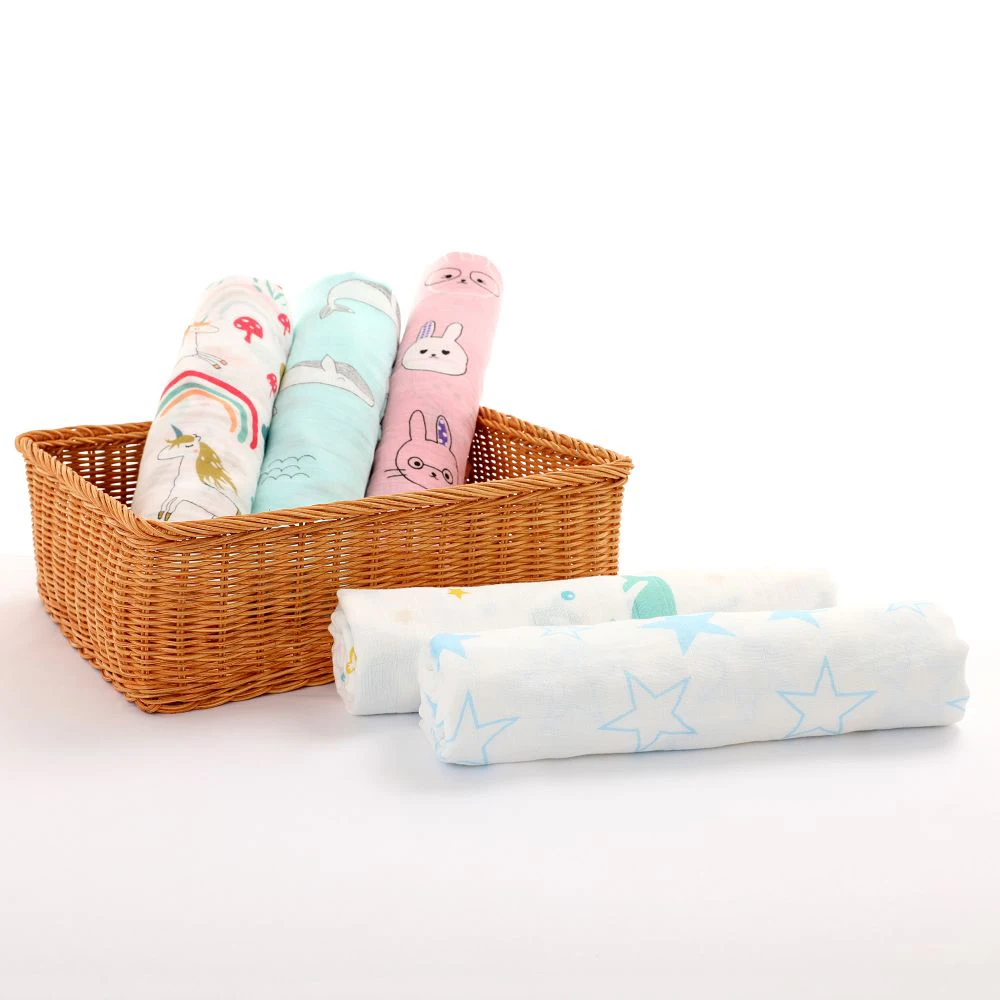 70% бамбуковые муслиновые пеленальные одеяла, детское Марлевое банное полотенце, принадлежности для спальной кровати, с отверстиями, для младенцев
