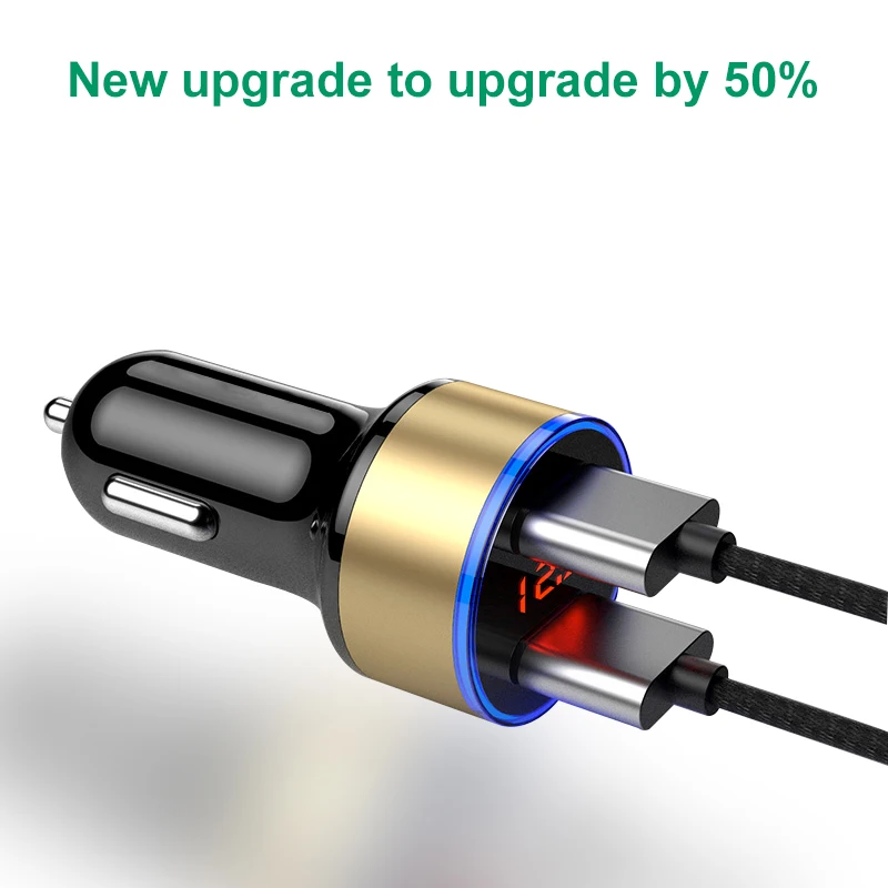 Двойной USB 3.1A автомобильное зарядное устройство дисплей разветвитель