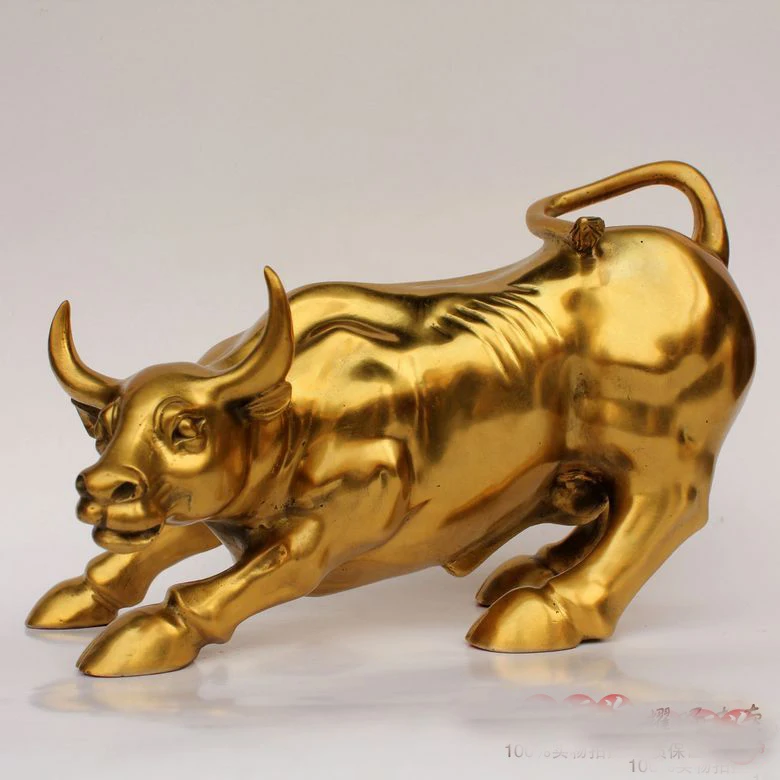 Большой # бизнес склад-рынок процветает Золотая зарядка бык талисман Офис