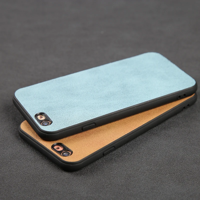 Phone Cases For iPhone 6 6S 7 8 Plus X Xr XS Cover Fabric PU Leather Soft TPU Silicone Case Xs Max Shell | Мобильные телефоны и