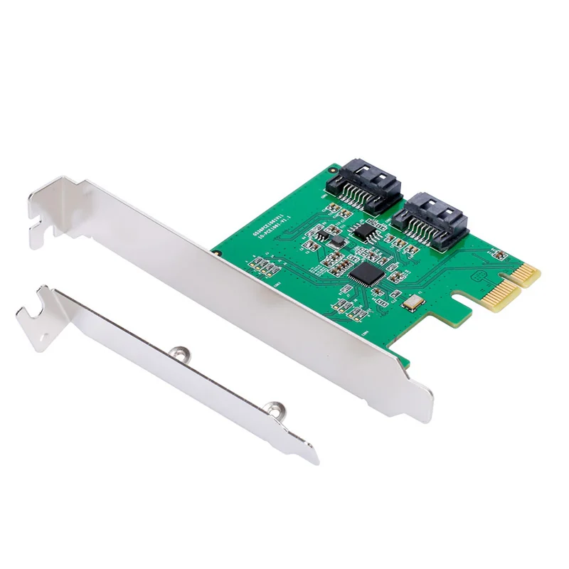 BTBcoin PCI Express PCIE E SATA карта контроллера 2 порта 3 PCIe 0x1 Низкопрофильная Скоба чип ASMedia