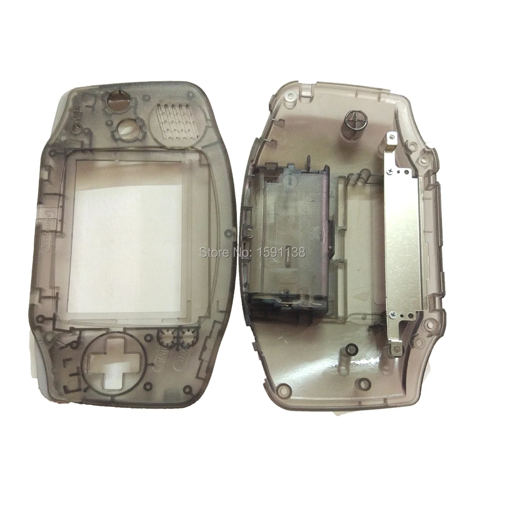 Новый прозрачный черный корпус с запасными частями для консоли GameBoyAdvance крышка