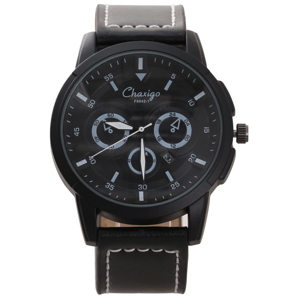 Chaxigo бренд кварцевые часы мужские дешевые авто Календари наручные Часы Бизнес