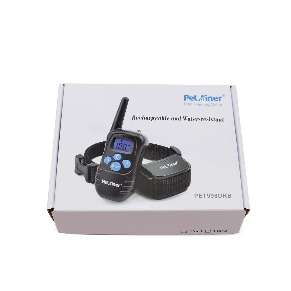 

Pet Dog Training Collar 300M Electric Shock Vibra Remote Control Anti Bark Eelctric Shock Petrainer E998DRB-2
