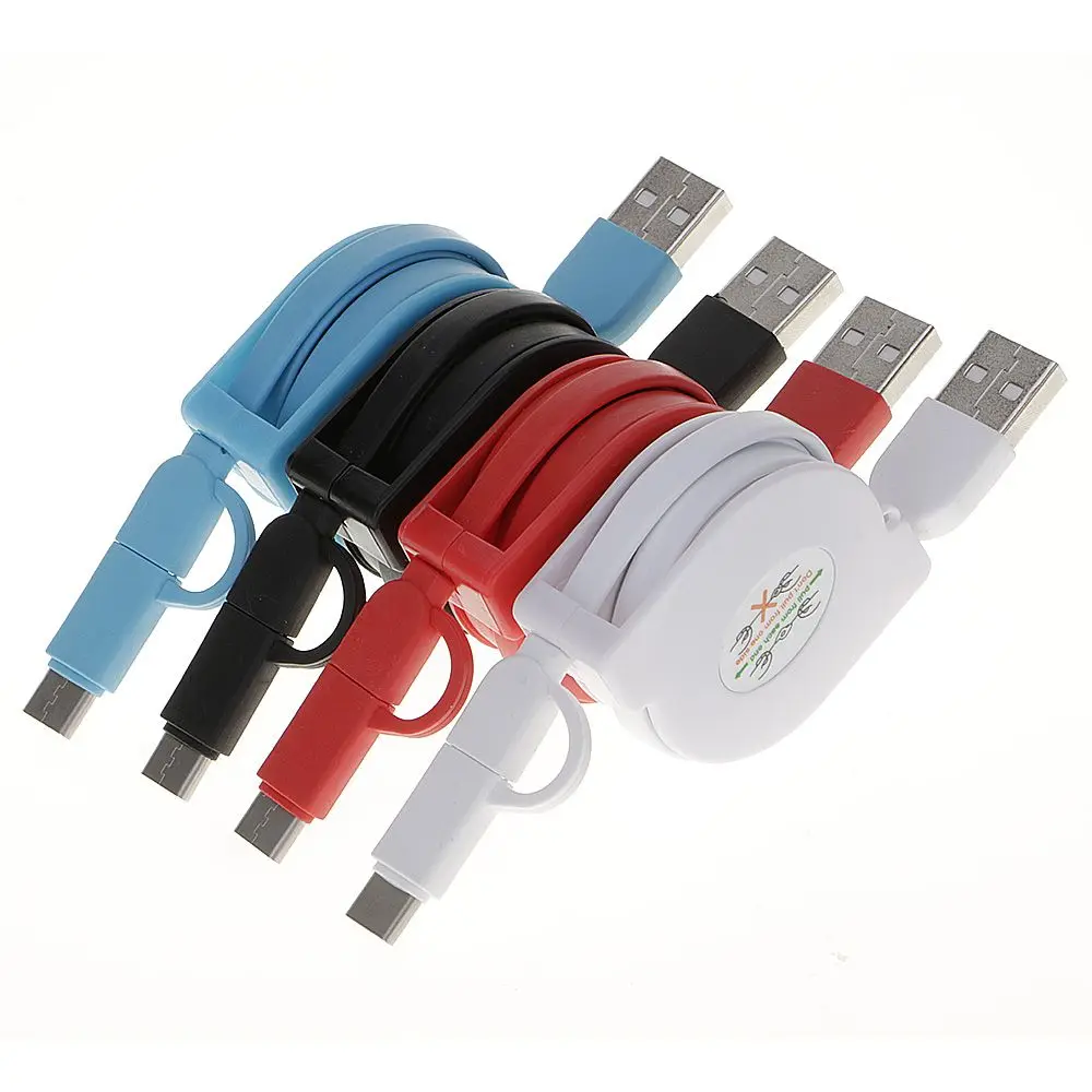 Выдвижная универсальная рулонная линейка 2 в 1 USB кабель синхронизации данных для