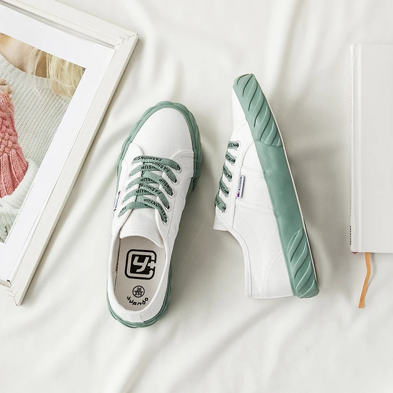 HQFZO/Pantshoes/парусиновые кроссовки на плоской подошве со шнуровкой; женские кроссовки на не сужающемся книзу массивном каблуке и платформе; Повседневная Вулканизированная обувь с буквенным принтом; женская обувь