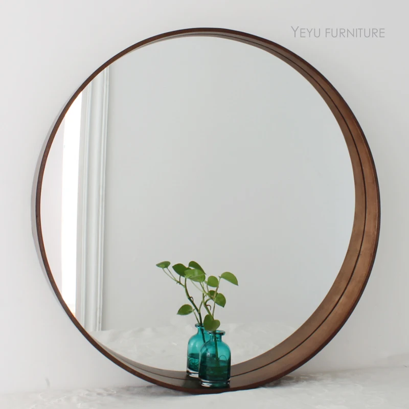 Современное дизайнерское настенное деревянное зеркальное украшение с