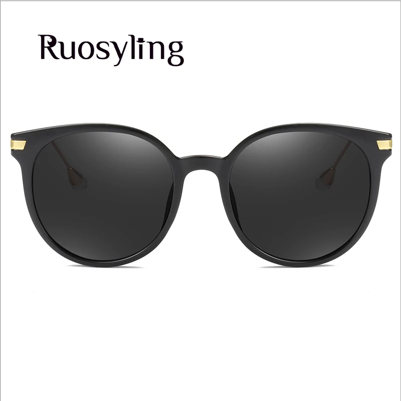 Женские винтажные солнцезащитные очки Ruosyling круглые поляризационные с защитой