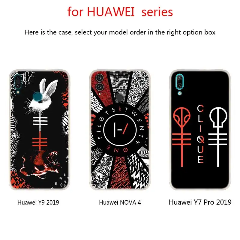 Чехол для телефона с музыкальным принтом Группы 21 Twenty One Pilots Huawei Mate 10 20 Lite 20X Pro Nova 4