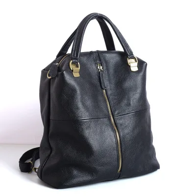 

New first layer cowhide leather fashion handbag black.Women's bag