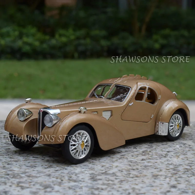 1:28 литая металлическая Классическая винтажная модель автомобиля Bugatti Тип 57