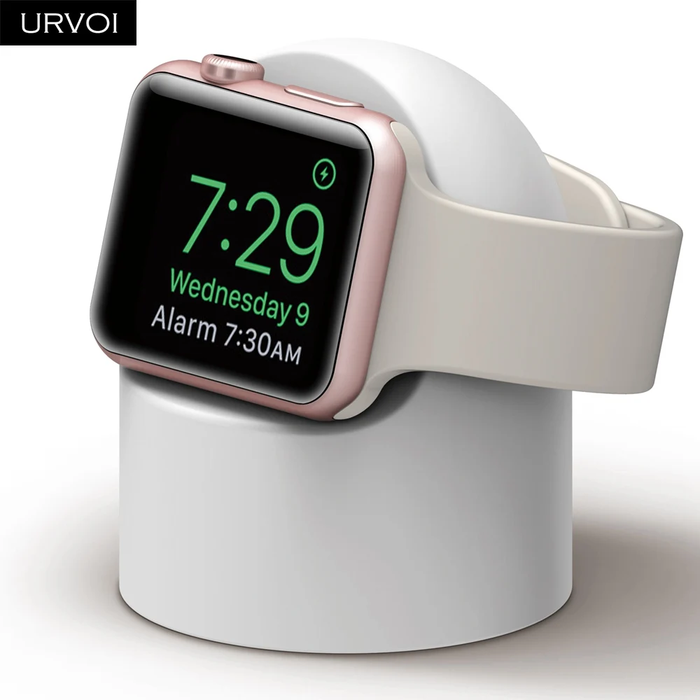 URVOI подставка для apple watch series 4 3 2 1 держатель watchOS 5 тумбочка-подставка силиконовая домашняя зарядная док-станция для классического дизайна