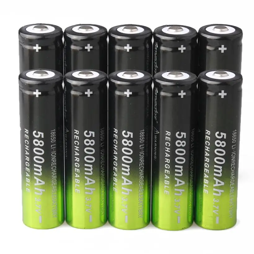 10 шт SKYWOLFEYE 5800 mAh Li Ion 18650 3 7 V аккумуляторная батарея для факела наружная лампа