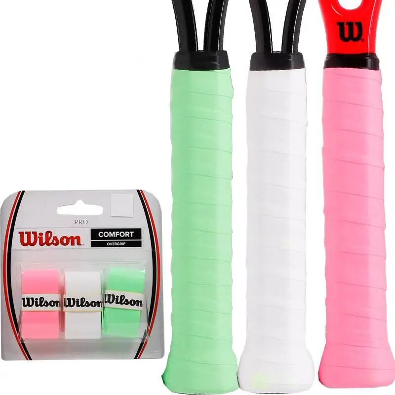 3 шт./компл. 12 шт./компл. Wilson ПУ Overgrip для тенниса хват для бадминтона пот сцепление защита для ракетки наклейки Sweatband Аксессуары - Цвет: WRZ401500