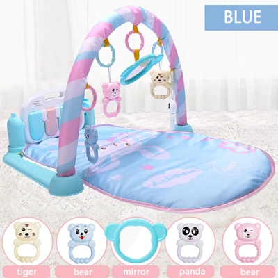 blue Игровые коврики детские ножные ковёр с дизайном «пианино» Детская музыкальная игра одеяло головоломка обучающая игрушка коврик детский коврик для спортзала ползающий вид деятельности - Цвет: blue