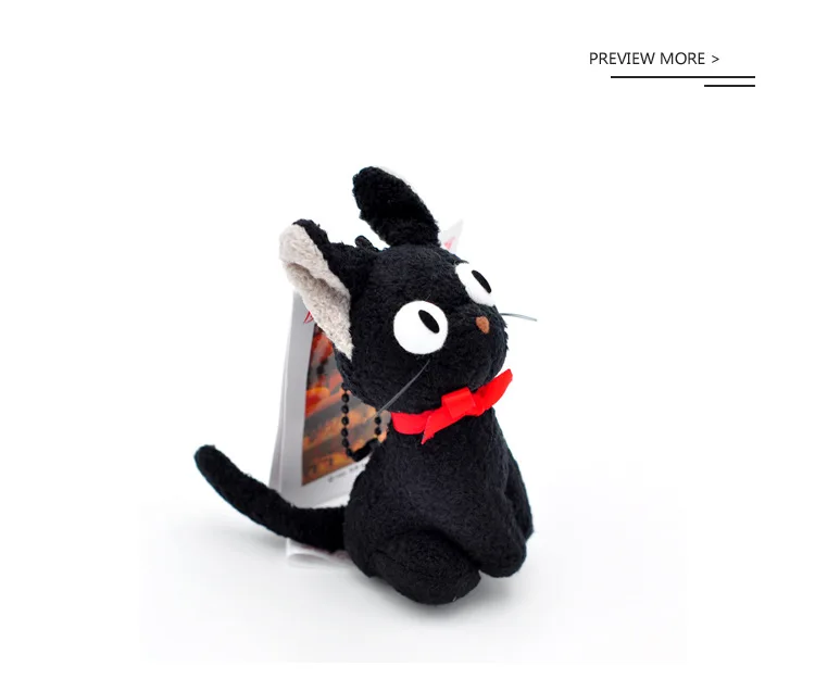 Студия Ghibli Hayao Miyazaki Kiki службы доставки черный JiJi плюшевая кавайная Игрушка Черный кот Кики мягкая игрушка сумка для ключей подвеска