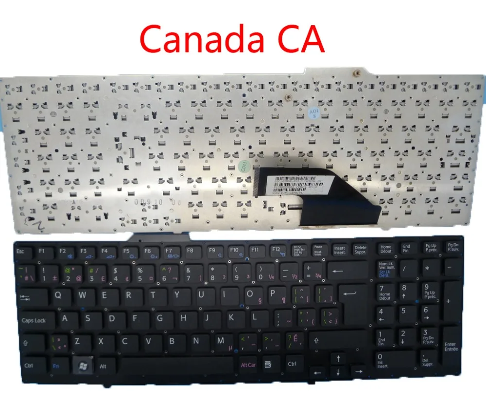 Клавиатура для ноутбука RU TW CA GK BG IT JP SONY VPCF VPCF1 VPCF11 VPCF12 VPCF13 на английском русском