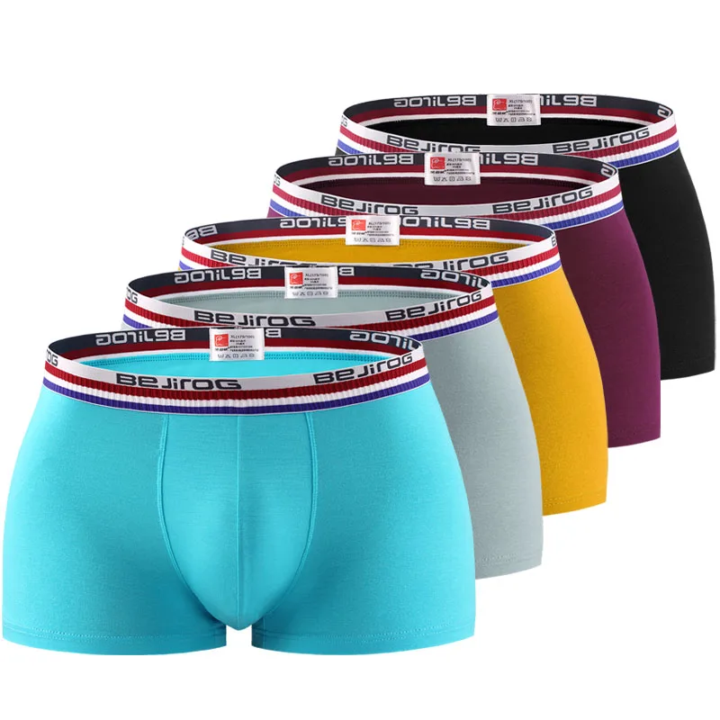 5 шт./лот мужское нижнее белье модальные мужские боксеры стильные трусы мягкие Cueca