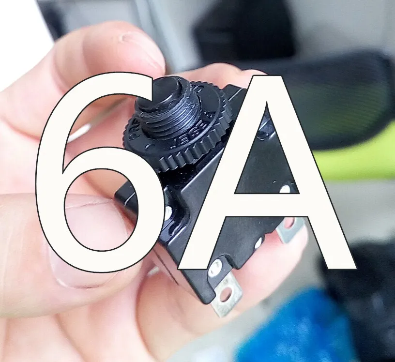 6A Тепловой выключатель автоматический выключатель защита от перегрузки 3A, 4A, 5A, 6A, 7A, 7.5A, 8A, 10A, 15A, 18A, 20A, 25A, 30A переключатель перегрузки - Цвет: 6A