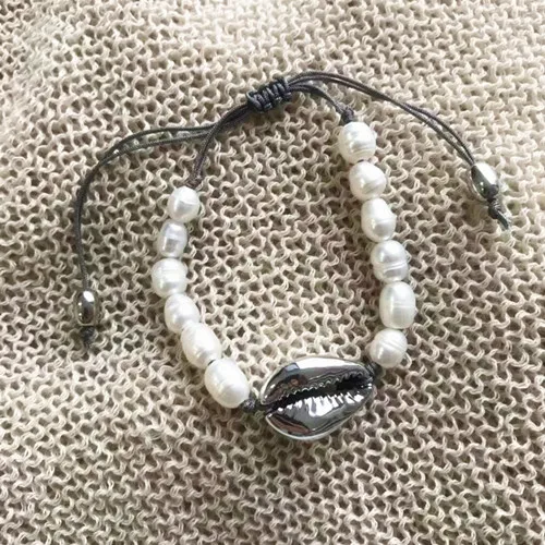 4 Boho Puka, натуральный Каури, ожерелье в виде ракушки, для женщин, массивные жемчужные барочные ювелирные изделия, колье-чокер, ювелирные изделия - Окраска металла: 4
