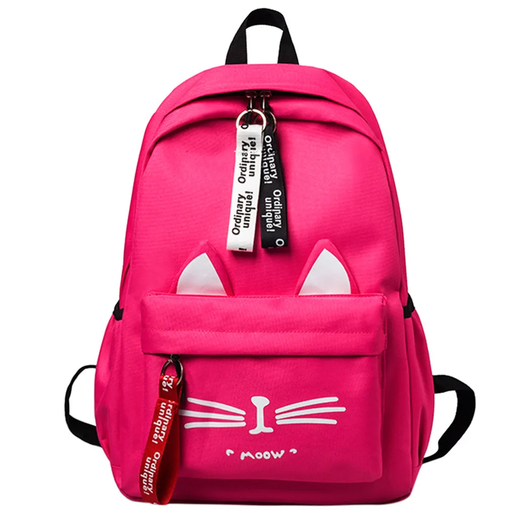 2019 Instyle женские сумки модные на плечо с рисунком кота Рюкзак Школьные дорожные