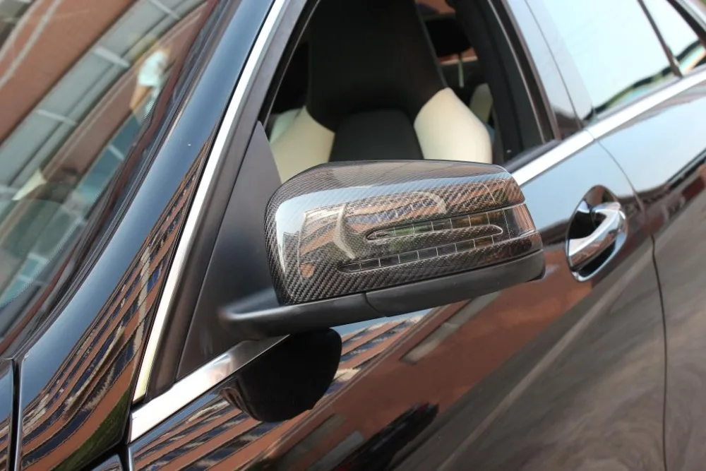 Замена Стиль Зеркало Обложка для Mercedes Benz W204 W176 W117 W218 W212 W207 X156 C E CLA CLS GLA класса из углеродного волокна