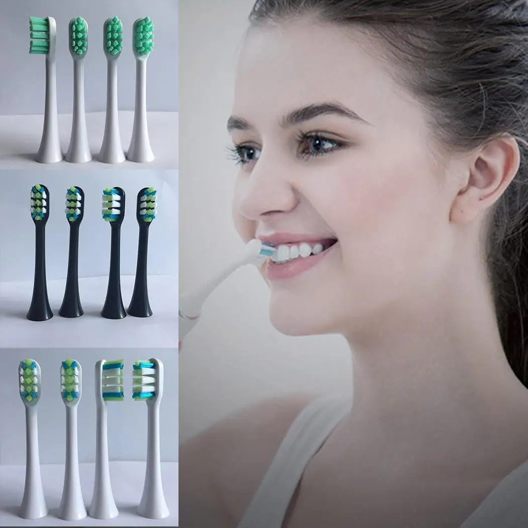 Replacement Toothbrush Heads for Electric Black White Beige | Бытовая техника