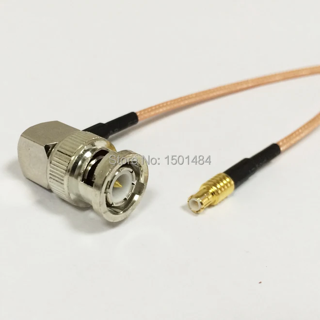 

New BNC Male Plug Right Angle Connector Switch MCX Male Plug Convertor RG316 Wholesale Fast Ship 15CM 6" Adapter