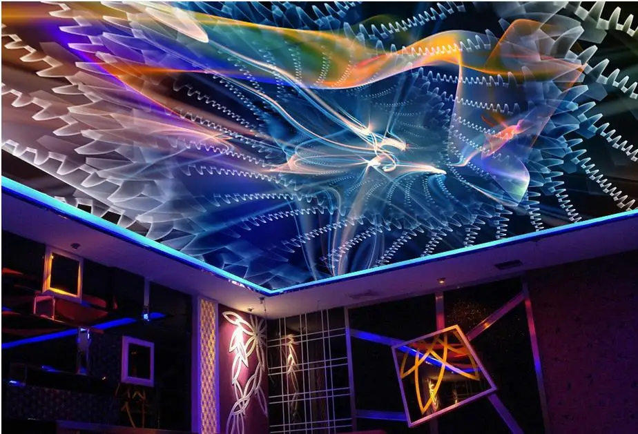 custom 3d ceiling photo Abstract dynamic four-ray light murals wallpaper home decor on the | Обустройство дома
