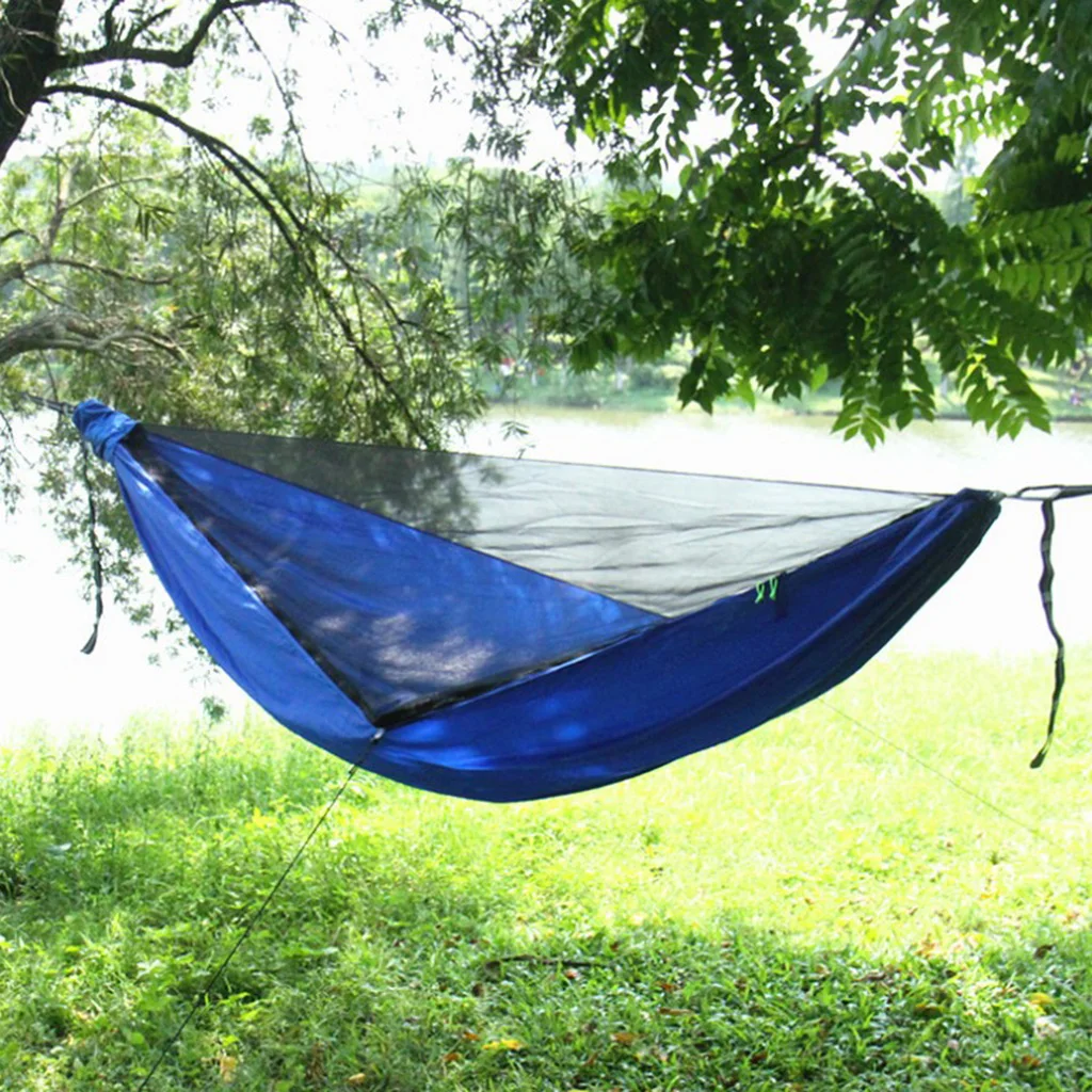 1 Person Outdoor Camping Hammock Tent Hanging Bed with Mosquito Net 210T Nylon Travel Hunting Sleeping Swing | Спорт и развлечения