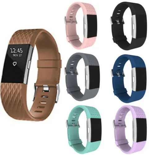 Для Fitbit 7 упаковок силиконовый фитнес браслет Зарядка 2 ремешка сменные полосы