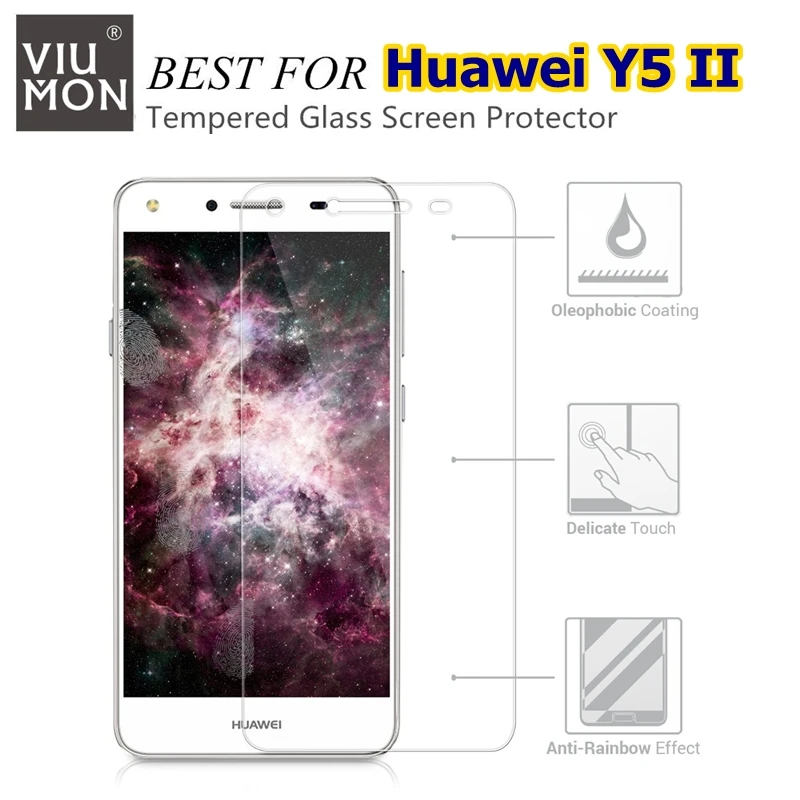 Закаленное стекло для Huawei Y5 ii / 2 CUN U29 L21 L01 Передняя Защитная пленка Y5ii II Y6 2017 Prime 2018