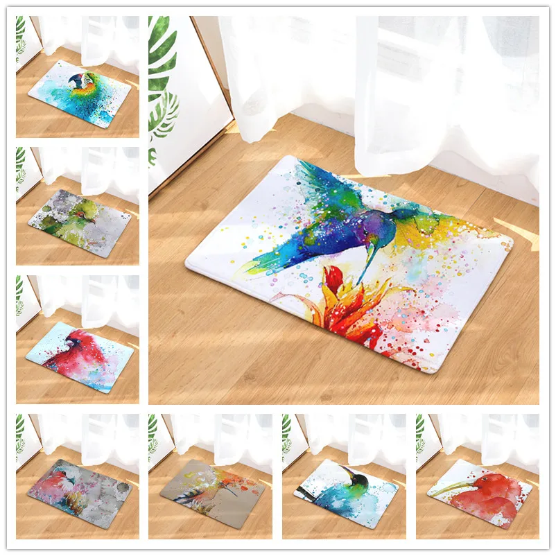 Новинка коврики для входной двери акварельные птички с узором гостиной