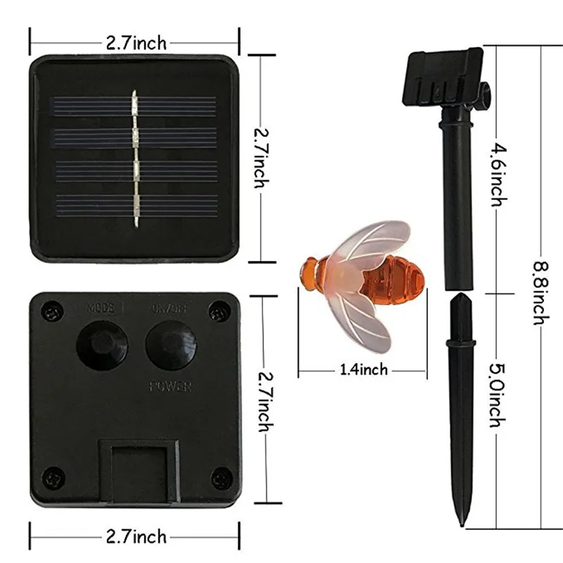 

Bee String Lights 20/50 Led Outdoor Solar Power LEDs Strings Waterproof Garden Patio Fence Gazebo Summer Night Light Decorations