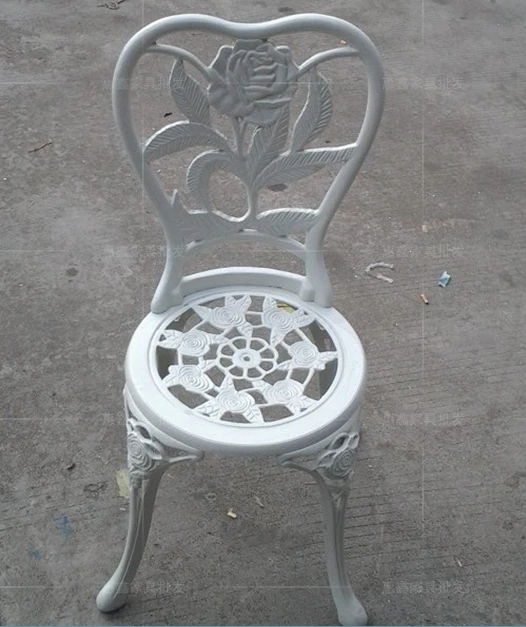 Three-piece cast aluminum chairs balcony minimalist fashion modern patio furniture garden chair white | Мебель