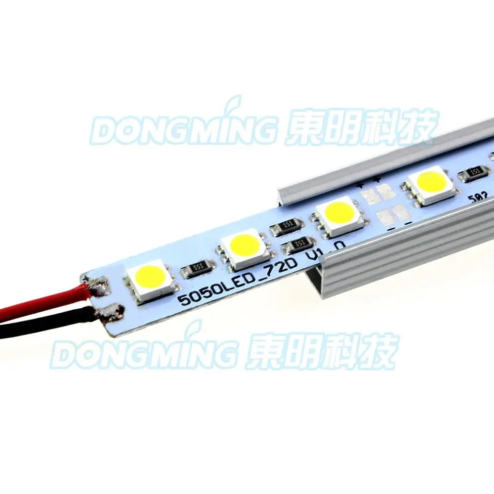50 шт. суперъяркая Алюминиевая СВЕТОДИОДНАЯ лента SMD 5050 с отражателем 72 светодиода