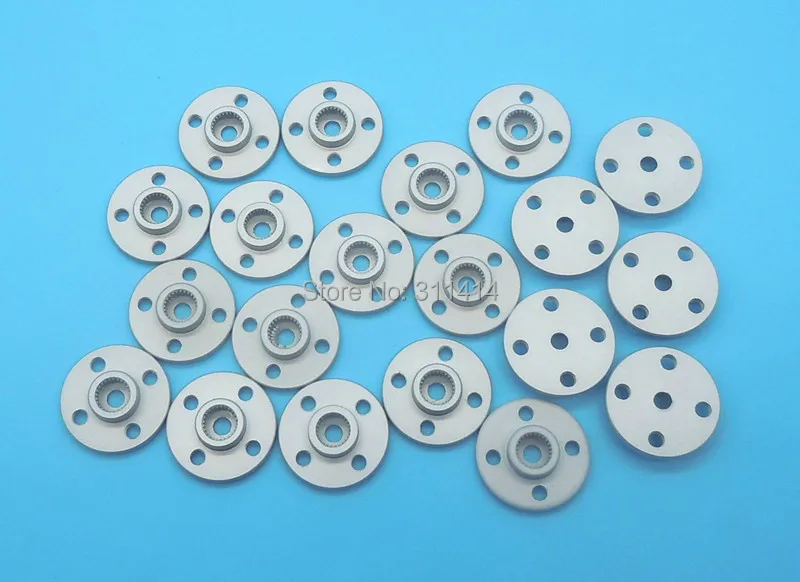 20 шт./лот Алюминиевый металлический рычаг сервопривода 25T Рожок круглый тип диск для MG995 MG996R Futaba Hitec ACE Robot Оптовая продажа.