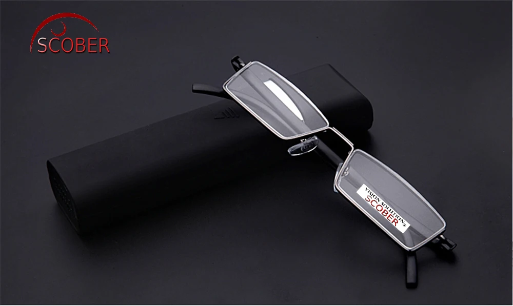 Мужские и женские Полуободковые очки для чтения = SCOBER UP четыре цвета красный