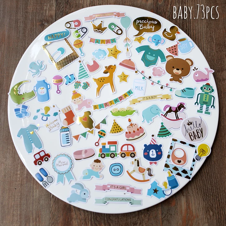 

73pcs BABY Style Stickers Scrapbooking/Card Making/Journaling Project DIY