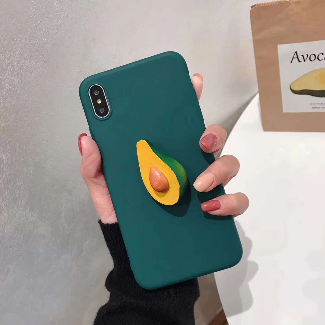 Чехол для телефона для Iphone X, XR, XS, XSMax, 6, 7, 8 Plus, с фруктами, авокадо, папайя, глянцевый чехол из мягкого ТПУ IMD для Iphone7, 8, 3D, фрукты, задняя крышка