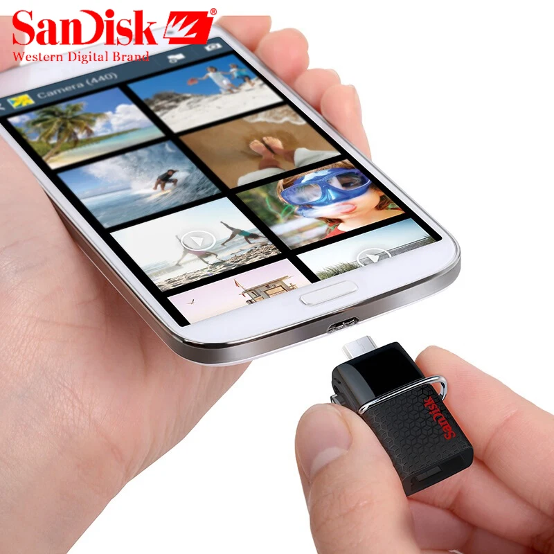 SanDisk USB флеш-накопитель 64 ГБ 32 16 двойной OTG cle Usb 3 0 Внешняя память мин | Компьютеры и