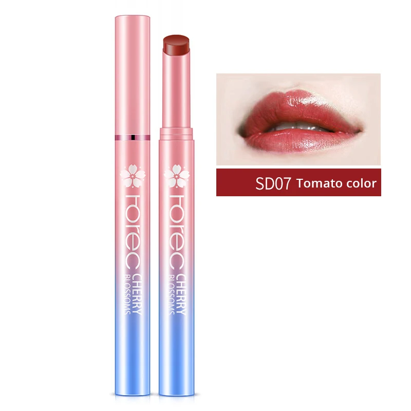 SD07 Tomato color ROREC питательные губы легко носить долговечный бальзам для губ увлажняющая помада питательный lipstcik сексуальный гель для губ - Цвет: SD07 Tomato color