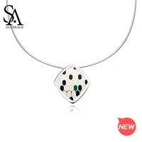 sa silverage pendant woman chokers 925 silver necklaces new 925 sterling silver choker necklace snake shape chokers 2021