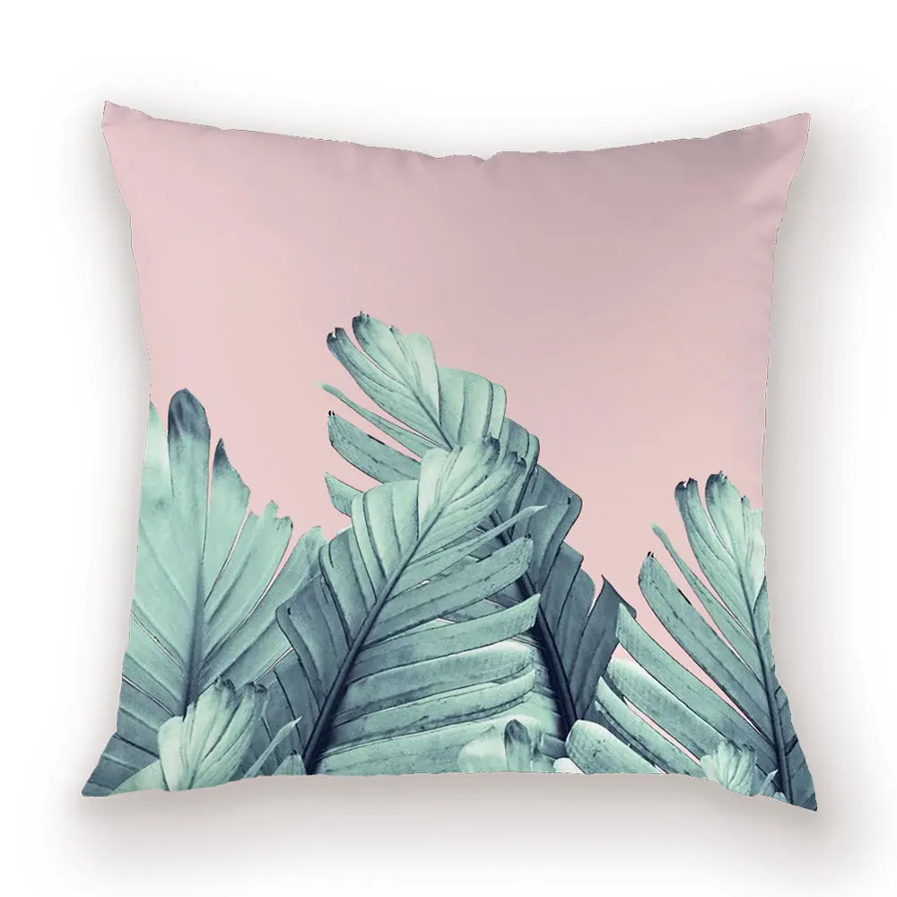 L1511-3 Фермерская Подушка с изображением кактуса, чехол Monstera Tropical Throw, наволочки, розовые подушки, чехол s, листья растений, Чехлы, подушки Kissen, чехол - Цвет: L1511-3